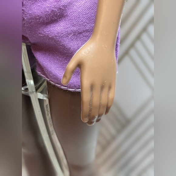 Barbie Beach Doll AA Kim Face White Swimsuit Floral 2017 Cleaned/Styled Washed - Picture 12 of 12